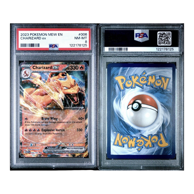 006 Charizard Ex - Mew En-151 PSA 8 - EPIKKO Anime & Manga