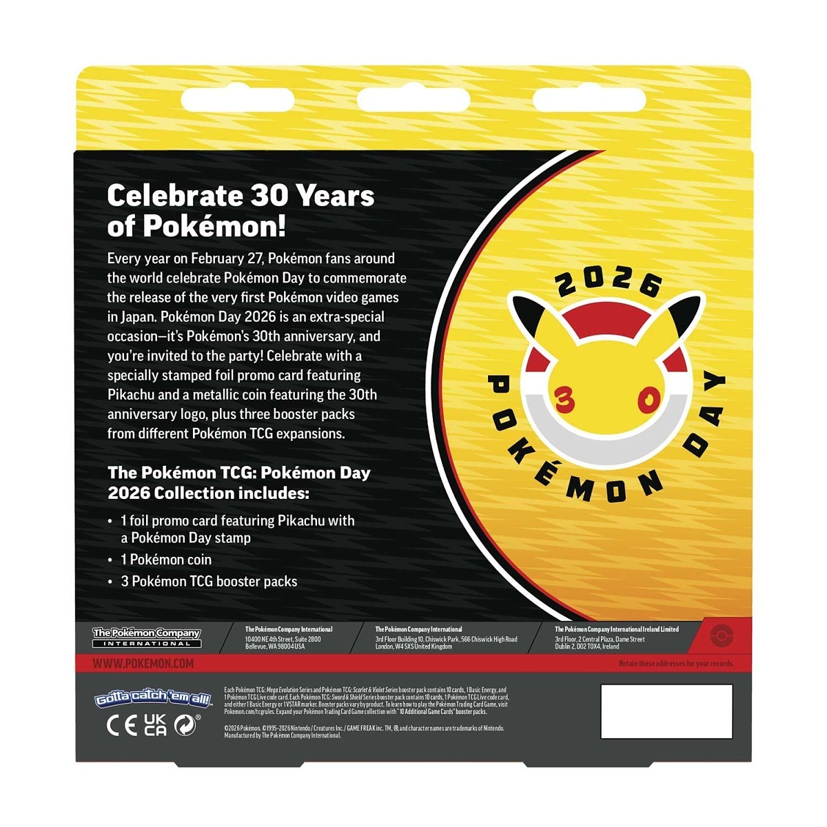 TCG Booster Pack Pokemon Day 2026 Collection