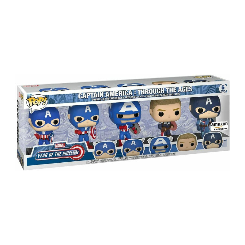 5 Pack Captain America (Trought the Ages)