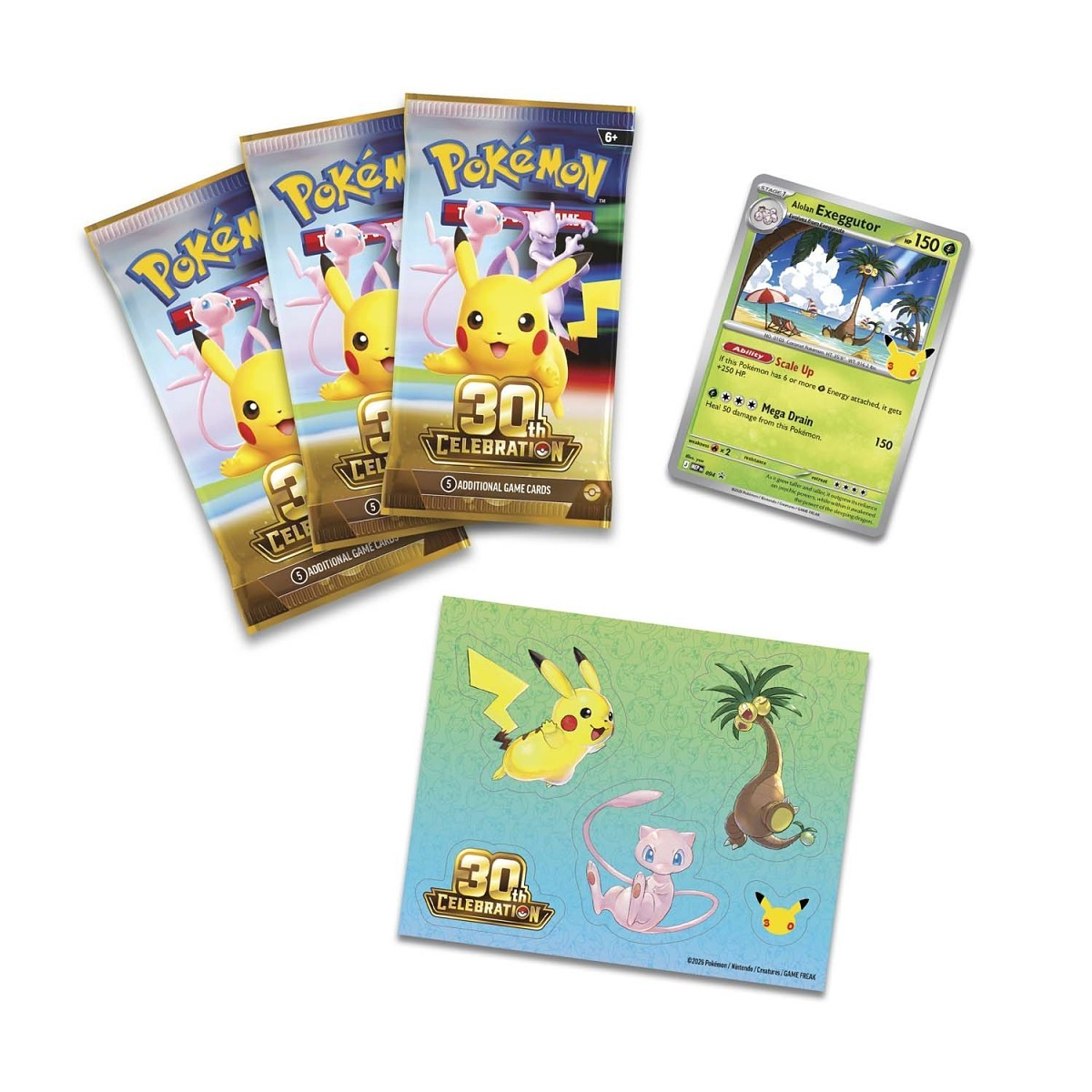 Pokémon TCG: 30th Celebration Tech Sticker Collection (Alolan Exeggutor)