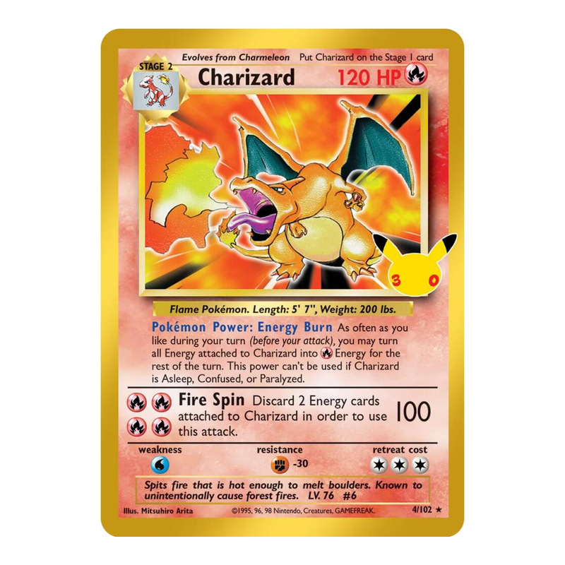 Charizard 4/102 - 30th Celebration Classic Collection - Pokémon TCG (Inglés) - EPIKKO Pokémon TCG