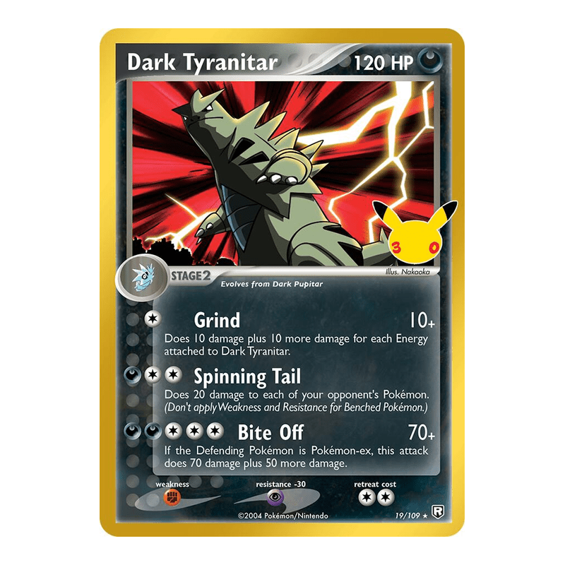 Dark Tyranitar 19/109 - 30th Celebration Classic Collection - Pokémon TCG (Inglés) - EPIKKO Pokémon TCG