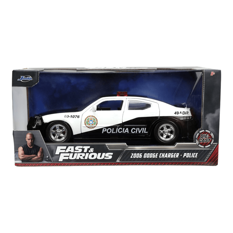 Fast & Furious 2006 Dodge Charger Police Car Escala 1:24 Die-Cast - EPIKKO Películas y TV