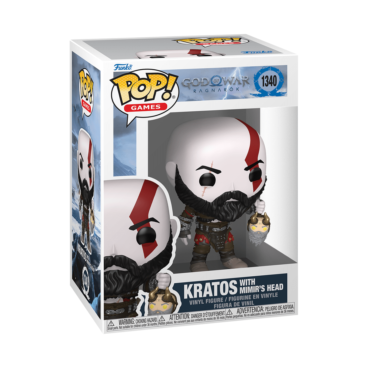 Funko POP! #1340 Kratos with Mimir’s Head (God of War Ragnarök) - EPIKKO Videojuegos