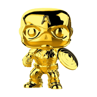 Funko POP! 377 Captain America (Chrome Gold) - EPIKKO Comics & Superheroes