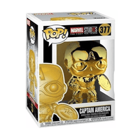 Funko POP! 377 Captain America (Chrome Gold) - EPIKKO Comics & Superheroes