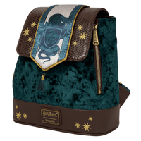 Loungefly Exclusive Harry Potter Slytherin Banner Velvet Mini Backpack - EPIKKO Accesorios