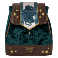 Loungefly Exclusive Harry Potter Slytherin Banner Velvet Mini Backpack - EPIKKO Accesorios