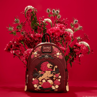 Loungefly Harry Potter Gryffindor House Floral Tattoo Mini Backpack - EPIKKO Accesorios