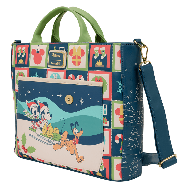 Loungefly Mickey & Friends Holiday Convertible Backpack & Tote Crossbody Bag - EPIKKO Accesorios