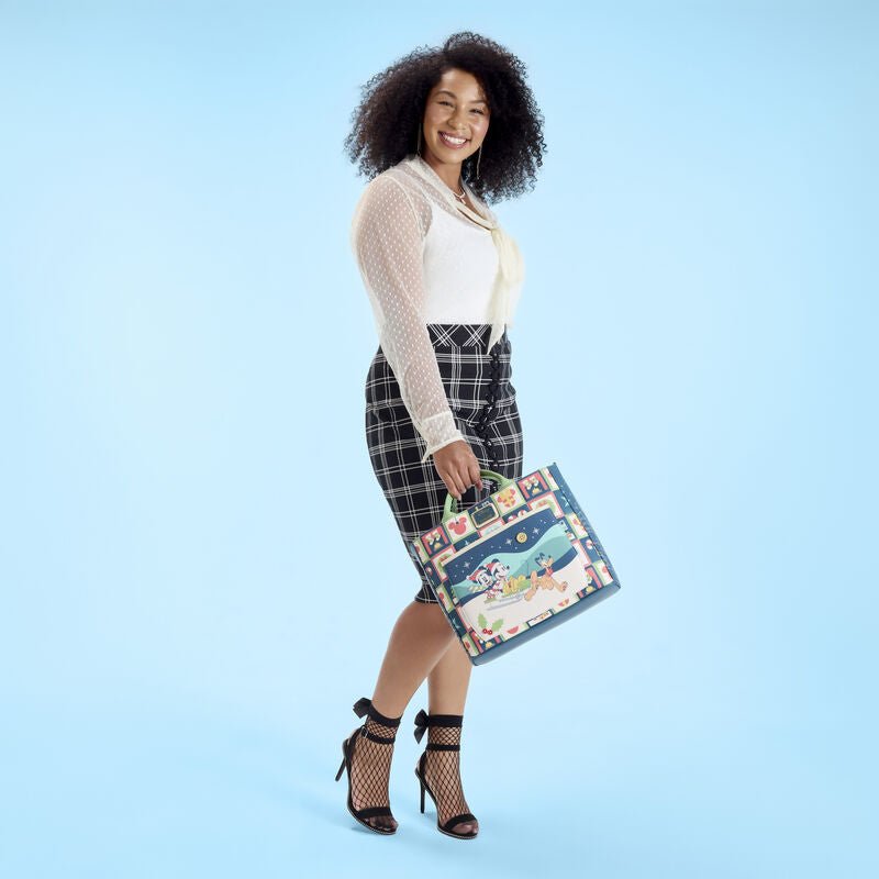 Loungefly Mickey & Friends Holiday Convertible Backpack & Tote Crossbody Bag - EPIKKO Accesorios