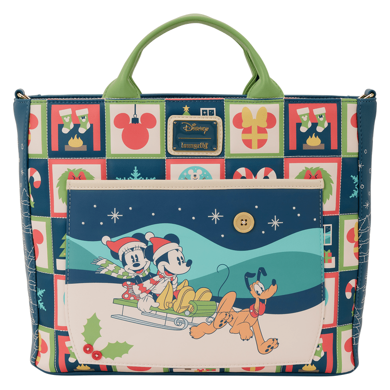 Loungefly Mickey & Friends Holiday Convertible Backpack & Tote Crossbody Bag - EPIKKO Accesorios