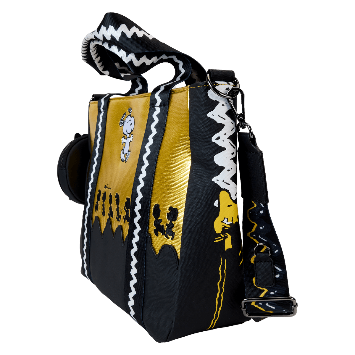 Loungefly Peanuts 75th Anniversary Snoopy & Gang Tote Crossbody Bag With Coin Bag - EPIKKO Accesorios