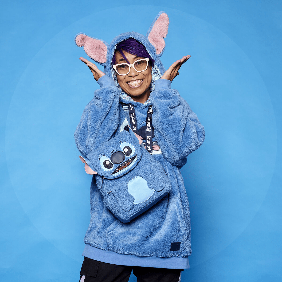 Loungefly Stitch Plush Sherpa Cosplay Mini Backpack - EPIKKO Accesorios