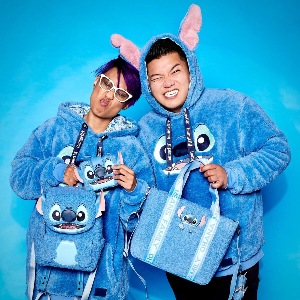 Loungefly Stitch Plush Sherpa Cosplay Mini Backpack - EPIKKO Accesorios