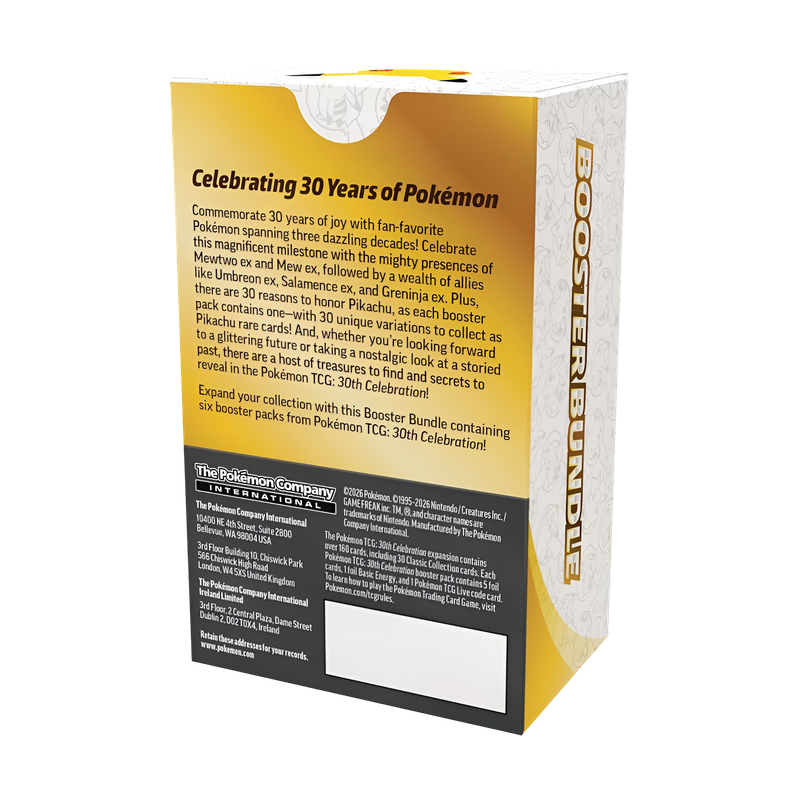 Pokémon 30TH Celebration Booster Bundle - EPIKKO Anime & Manga
