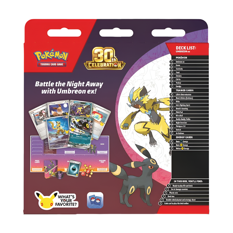 Pokémon TCG: 30th Celebration Battle Deck (Umbreon) - EPIKKO Anime & Manga