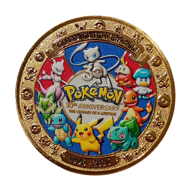 Pokémon 30th Anniversary 1996-2026 6 PCS Commemorative Coin Set - EPIKKO Anime & Manga