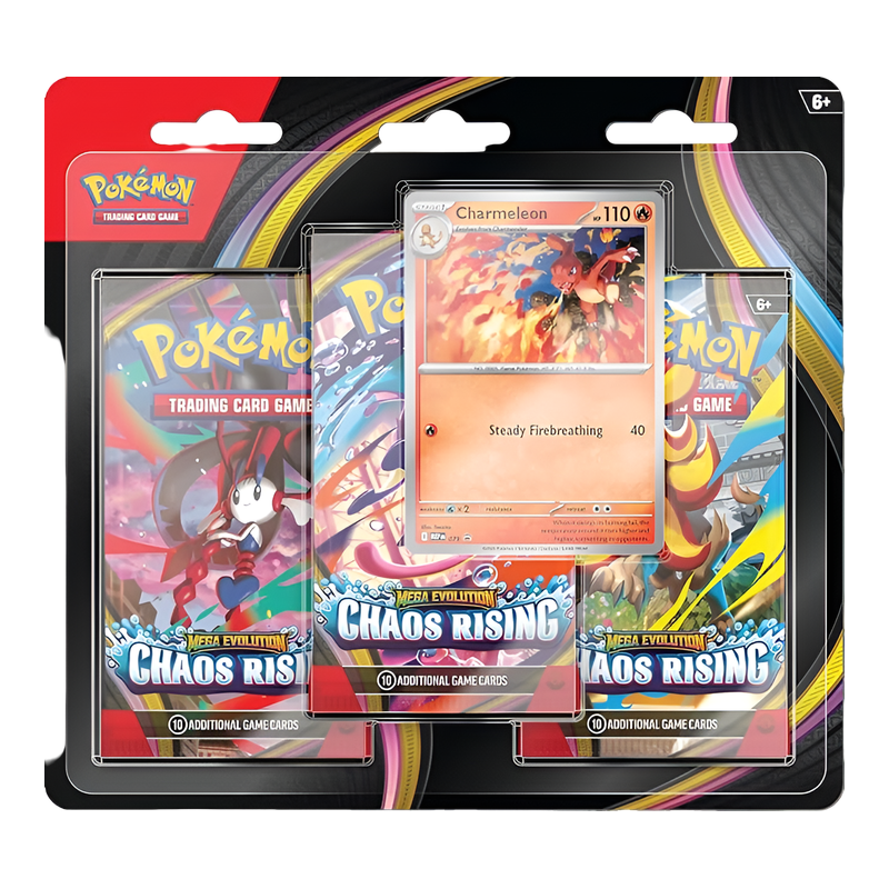 Pokemon TCG: Mega Evolution—Chaos Rising Three-Booster Blister - EPIKKO Anime & Manga