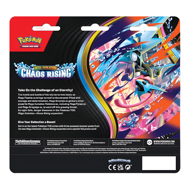 Pokemon TCG: Mega Evolution—Chaos Rising Three-Booster Blister - EPIKKO Anime & Manga