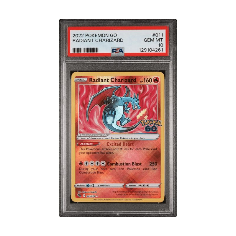 Pokemon TCG Radiant Charizard #11 PSA 10 2022 Pokemon Go - EPIKKO Anime & Manga