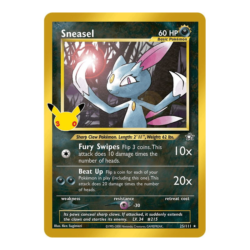 Sneasel 25/111 - 30th Celebration Classic Collection - Pokémon TCG (Inglés) - EPIKKO Pokémon TCG