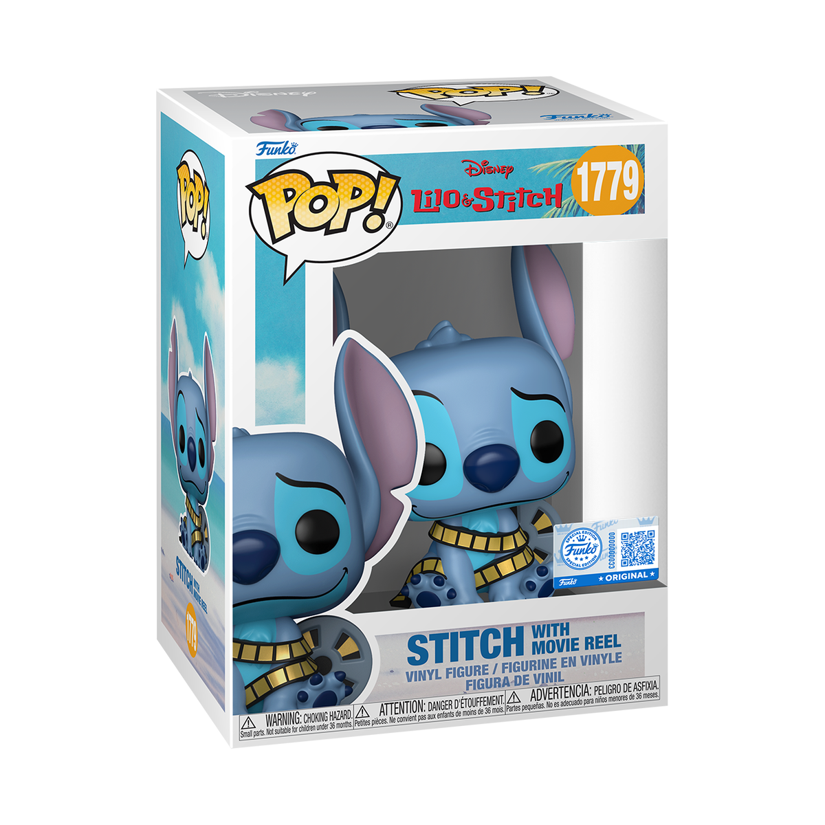 Funko POP! 1779 Stitch with Movie Reel - EPIKKO Animación y dibujos animados