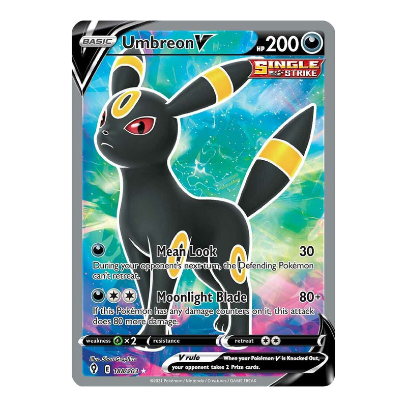 Umbreon V (Full Art) 188/203 - SWSH07: Evolving Skies - Pokémon TCG (Inglés) - EPIKKO Pokémon TCG